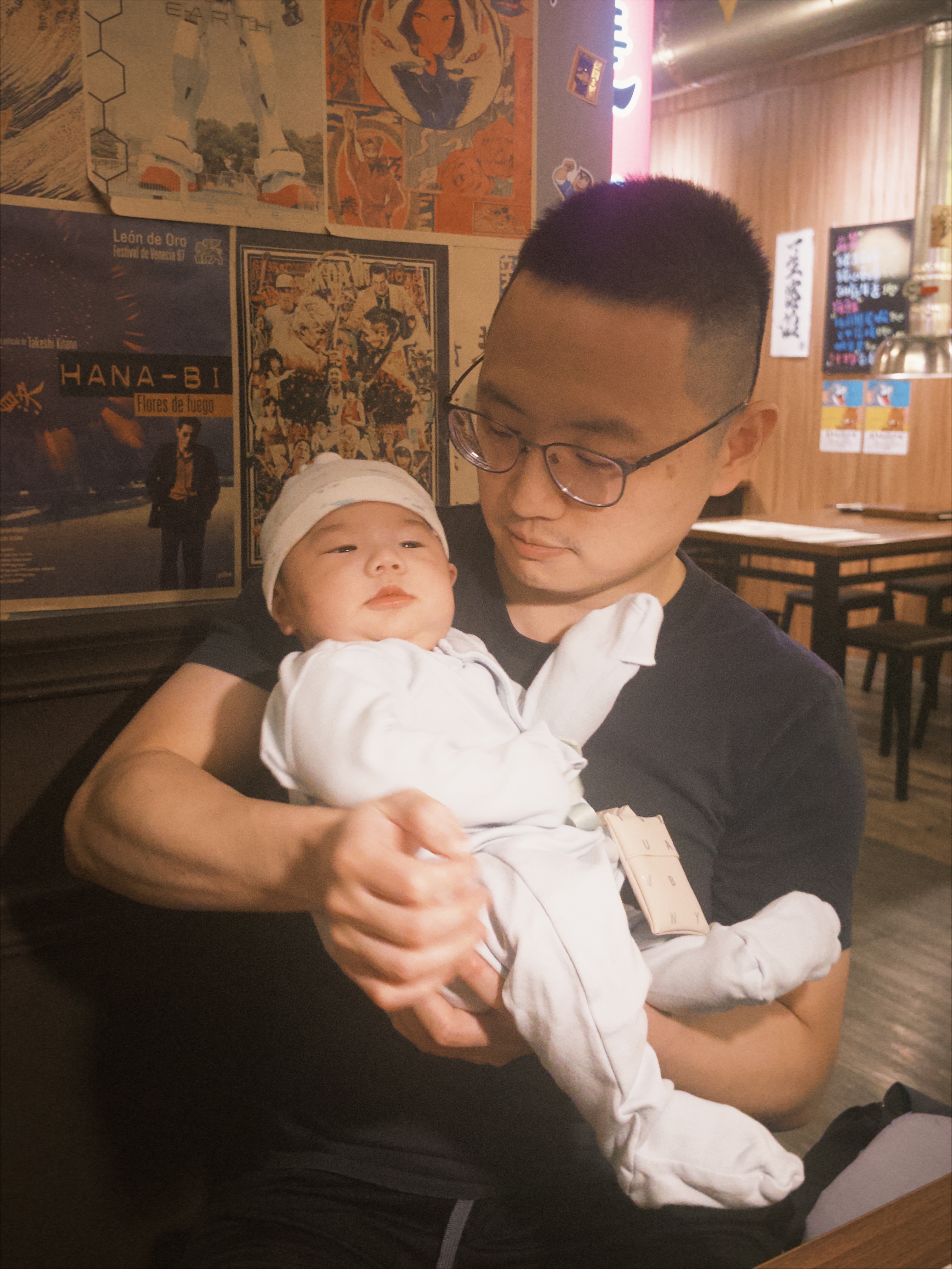 日式餐廳親子照